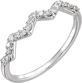 14K White Gold 1/5 CTW Natural Diamond Stackable Ring