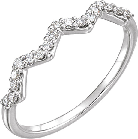 14K White Gold 1/5 CTW Natural Diamond Stackable Ring