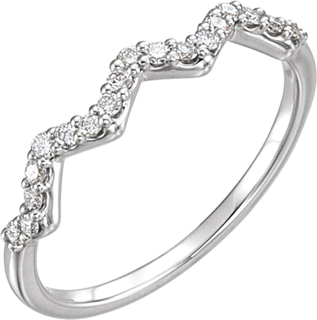 14K White Gold 1/5 CTW Natural Diamond Stackable Ring