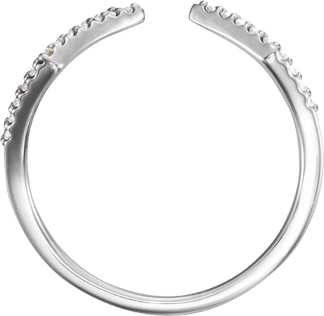 14K White Gold 1/5 CTW Natural Diamond Geometric Ring