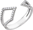 14K White Gold 1/5 CTW Natural Diamond Geometric Ring