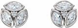 14K White 1/2 CTW Natural Diamond Earrings