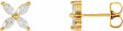 14K Yellow Gold 1/2 CTW Natural Diamond Cluster Earrings