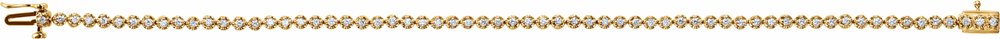 14K Yellow Gold 1 CTW Natural Diamond Line 7" Bracelet 