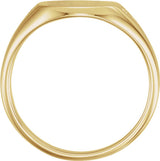 14K Yellow Gold .05 CTW Natural Diamond Square Signet Ring