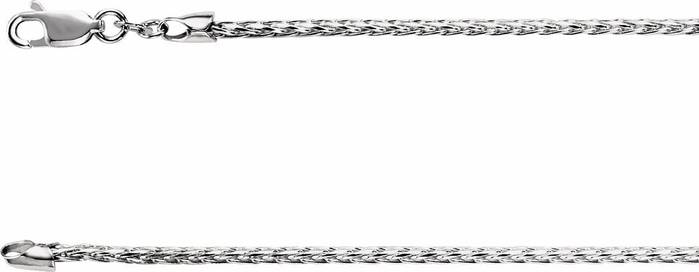 Sterling Silver Diamond-Cut Wheat 18" Chain