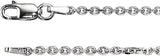 14K White Gold 1.75 mm Diamond-Cut Cable 20" Chain