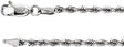 14K White Gold 2.4 mm Diamond-Cut Rope 24" Chain
