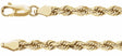 14K Yellow 3.9 mm Diamond-Cut Rope 18" Chain