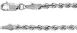 14K White Gold 3 mm Rope 16" Chain

