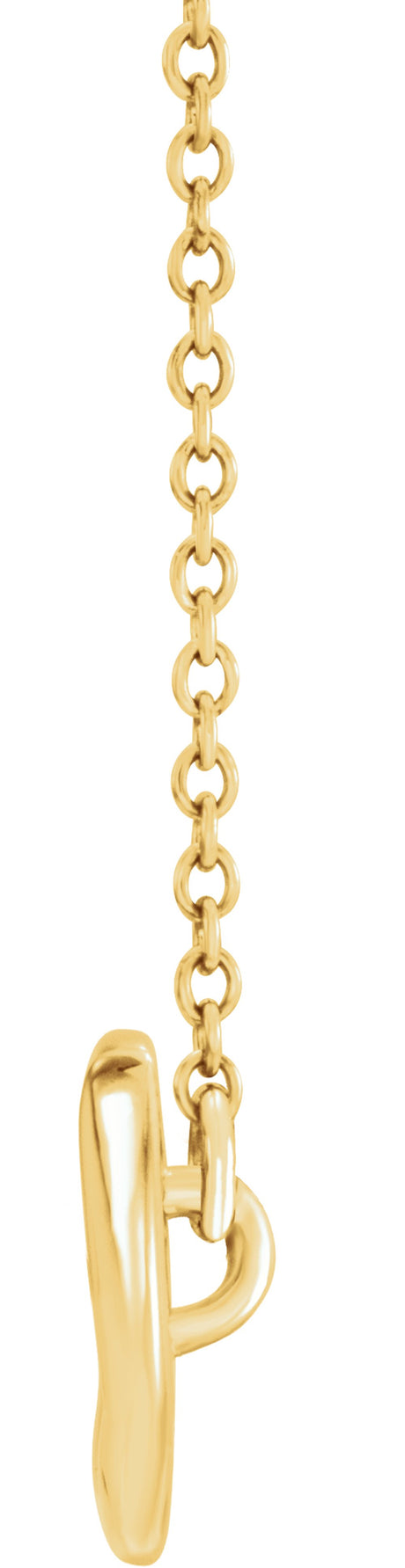 14K Yellow Feather 16-18" Necklace