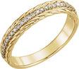 14K Yellow Gold 1/6 CTW Natural Diamond Rope Ring