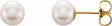 14K Yellow Gold Cultured White Freshwater Pearl Earrings