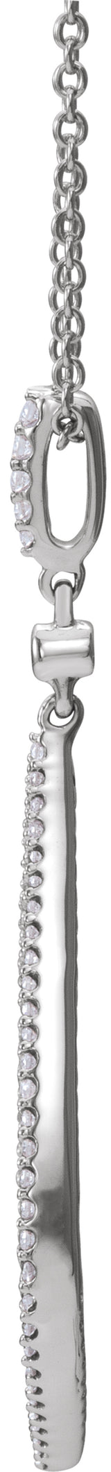 14K White Gold 1/4 CTW Natural Diamond 18" Necklace