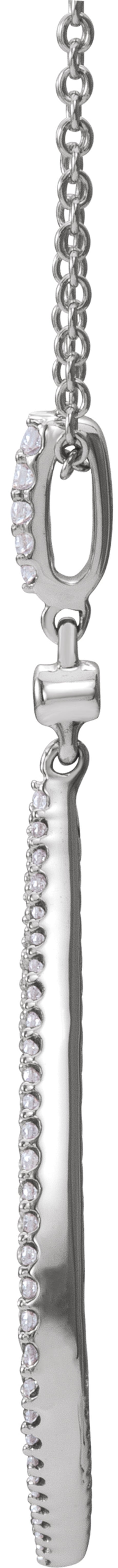 14K White Gold 1/4 CTW Natural Diamond 18" Necklace