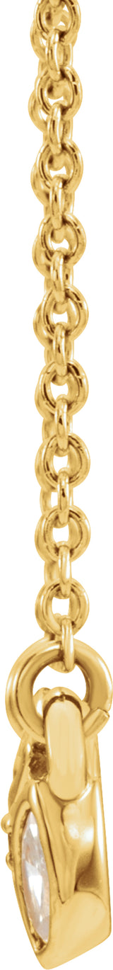 14K Yellow 1/5 CTW Natural Diamond 16-18" Necklace