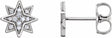 14K White Gold .08 CTW Natural Diamond Star Earrings