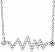 14K White Gold 1/6 CTW Natural Diamond Heartbeat 16-18" Necklace