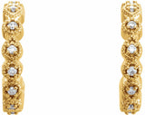 14K Yellow Gold .08 CTW Natural Diamond 11.2 mm Hoop Earrings