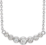 Platinum 1/5 CTW Natural Diamond 16-18" Necklace