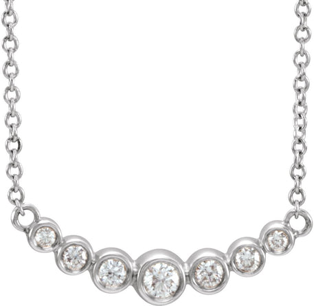 Platinum 1/5 CTW Natural Diamond 16-18" Necklace