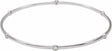 14K White Gold 1/4 CTW Natural Diamond Bezel-Set Bangle 8" Bracelet