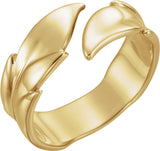 14K Yellow Leaf Ring