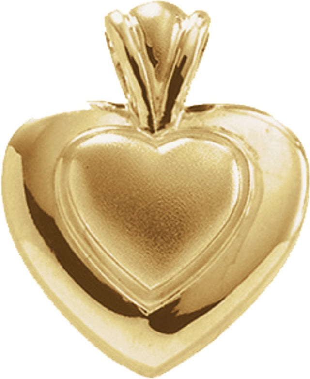 14K Yellow Gold Heart Pendant
