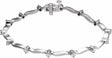 14K White Gold 1 CTW Natural Diamond Line 7" Bracelet