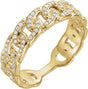 14K Yellow 1/4 CTW Natural Diamond Stackable Link Ring 