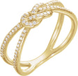  14K Yellow 1/5 CTW Natural Diamond Knot Ring