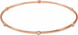 14K Rose Gold 1/4 CTW Natural Diamond Bezel-Set Bangle 8" Bracelet