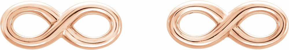 14K Rose Infinity-Inspired Earrings