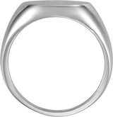 Sterling Silver Round Signet Ring