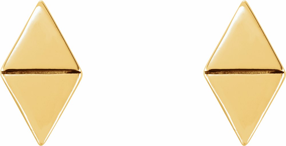 14K Yellow Geometric Earrings