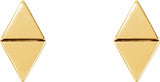 14K Yellow Geometric Earrings