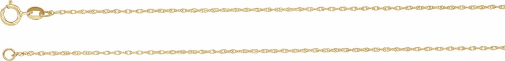 14K Yellow Gold-Filled 1 mm Rope 16" Chain