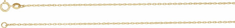 10K Yellow Gold 1 mm Rope 20" Chain