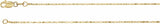 14K Yellow Gold 1 mm Raso 16" Chain