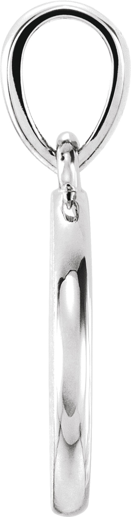 Sterling Silver .005 CT Natural Diamond Engravable Pendant