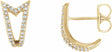 14K Yellow Gold 1/6 CTW Natural Diamond Geometric J-Hoop Earrings