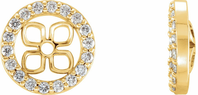 14K Yellow Gold 6 mm ID 1/6 CTW Lab-Grown Diamond Earring Jackets
