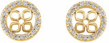 14K Yellow 5.5 mm ID 1/8 Natural Diamond Earring Jackets