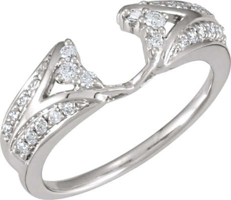 14K White 1/4 CTW Natural Diamond Ring Wrap