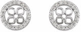 14K White Gold 8 mm ID 3/8 CTW Lab-Grown Diamond Earring Jackets
