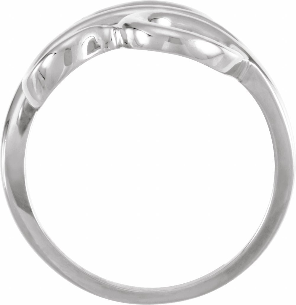 14K White Freeform Ring