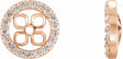 14K Rose Gold 4.5 mm ID 1/10 Natural Diamond Earring Jackets