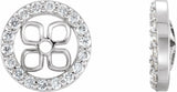14K White Gold 8 mm ID 3/8 CTW Natural Diamond Earring Jackets
