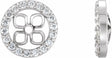 14K White Gold 8 mm ID 3/8 CTW Lab-Grown Diamond Earring Jackets
