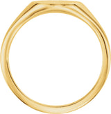 14K Yellow 11x9 mm Oval Signet Ring